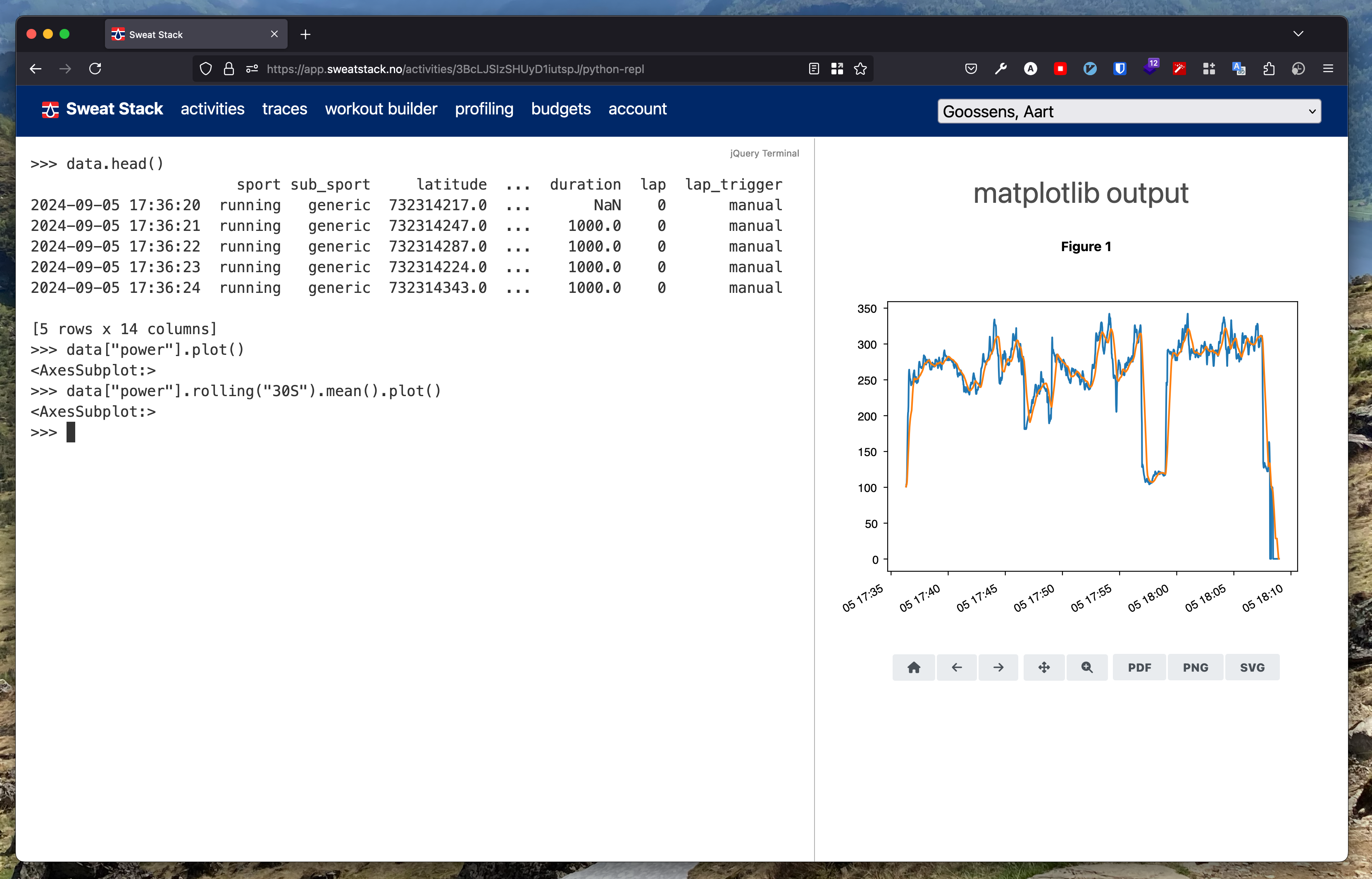 In-browser Python REPL